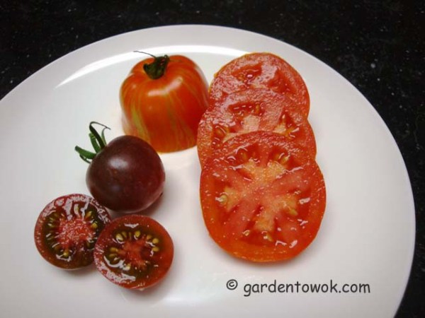 black cherry & speckled roman tomatoes (08069)